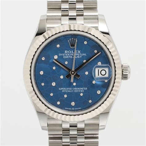 rolex datejust indicatori blu|rolex datejust blue face price.